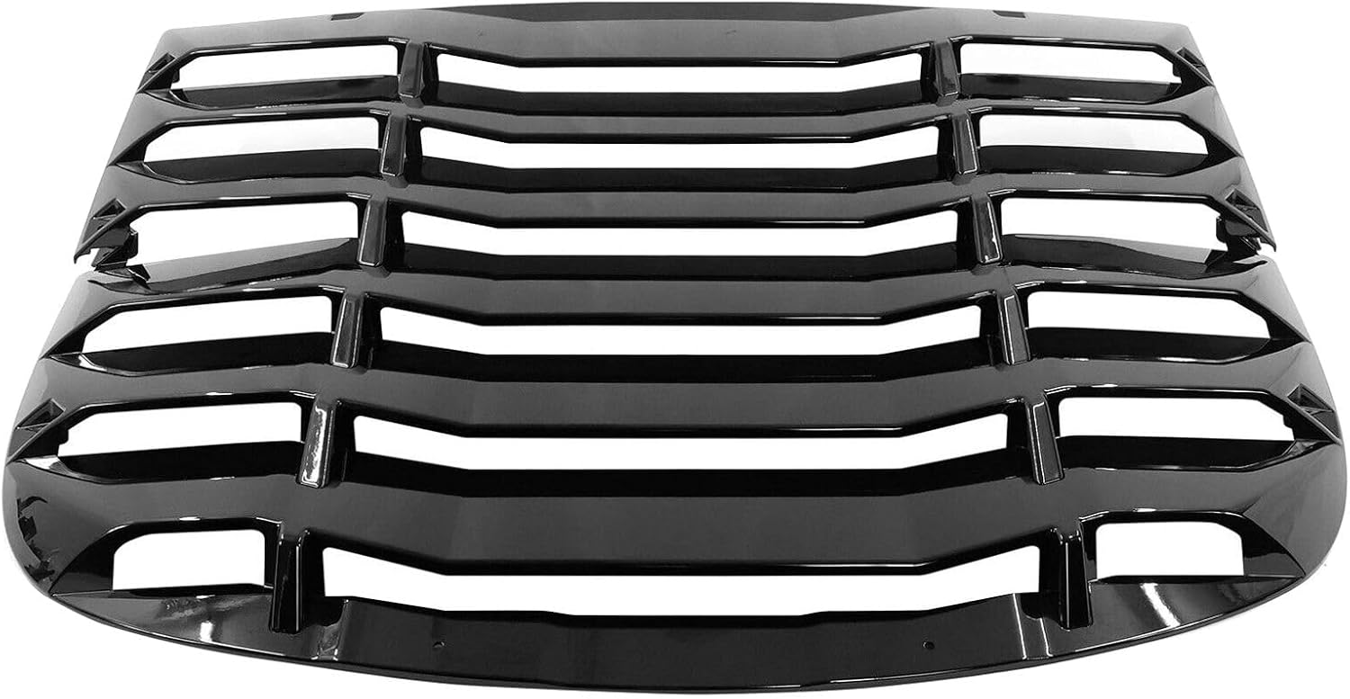 Model Rear Window Louver Sun Shade Cover Vent Gloss Black 2pc ABS Plastic for Tesla for Y 2020-2023