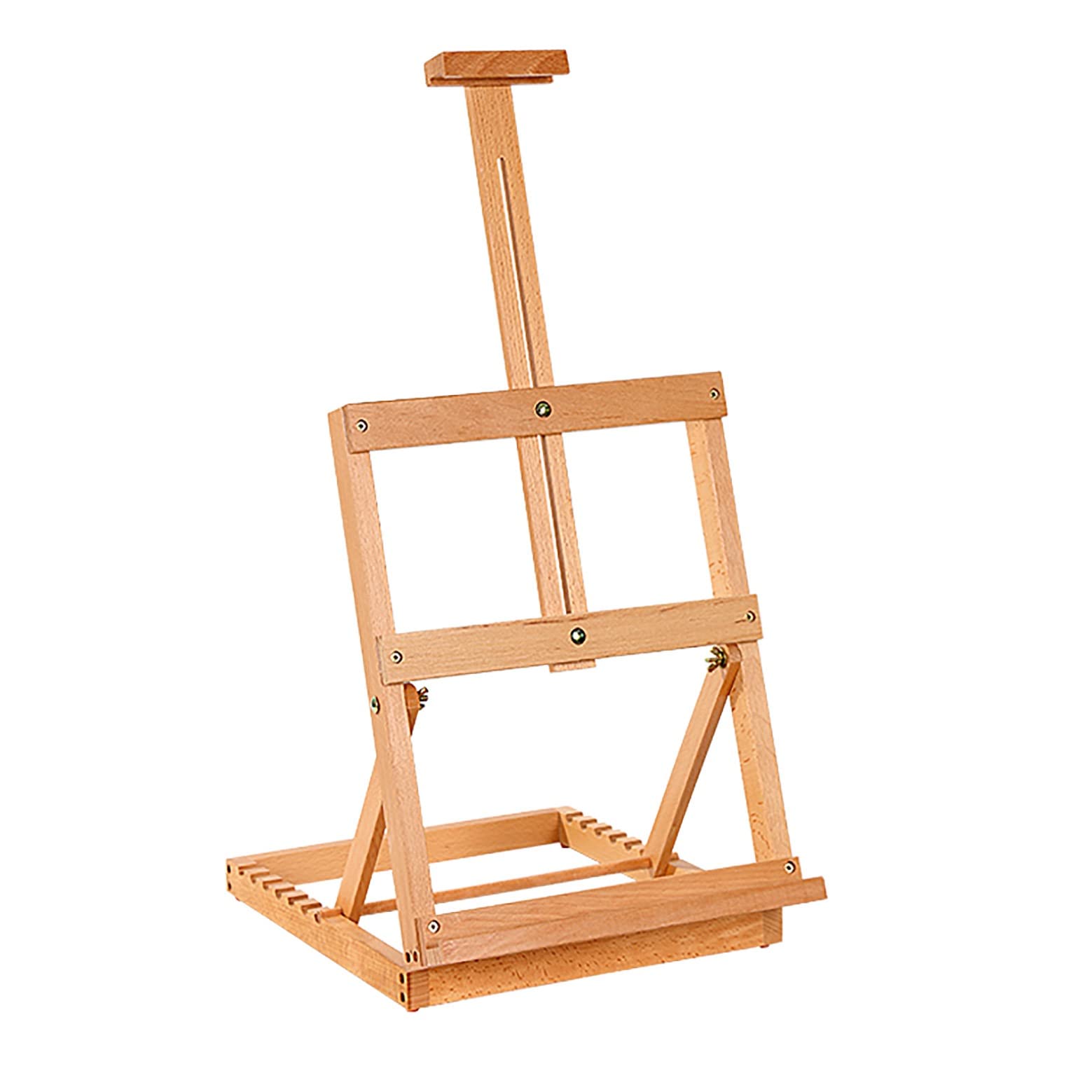 Robuste und langlebige Art Supplies Skizzen-Tischstaffelei – 100 % massives Buchenholz – verstellbar (44–60 cm) Massivholz-Staffeleiständer – Künstlerbedarf für Anfänger und professionelle Künstler (