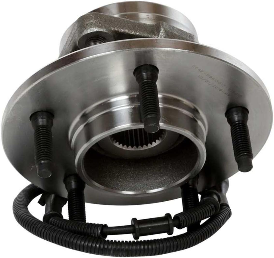 LEESENEVO 2pcs Wheel Hub and Bearing Assembly Front Side Polished Protected with ABS Sensor 5 Lugs 4WD for Ford for F150 4.2L/4.6L/5.4L 1997-2000 M12*1.75-Bolt Thread Pitch 15.2 in-Depth 33pc