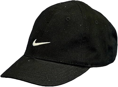 Nike Gorra Swoosh bordada negra para niños de 12 a 24 meses