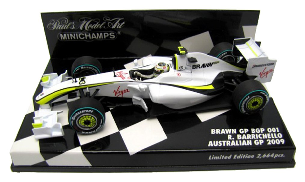 ミニチャンプス F1 1/43 ブラウン バトン オーストラリアGP Amazon | ミニチャンプス 1/43 PMA ブラウン GP メルセデス BGP 001