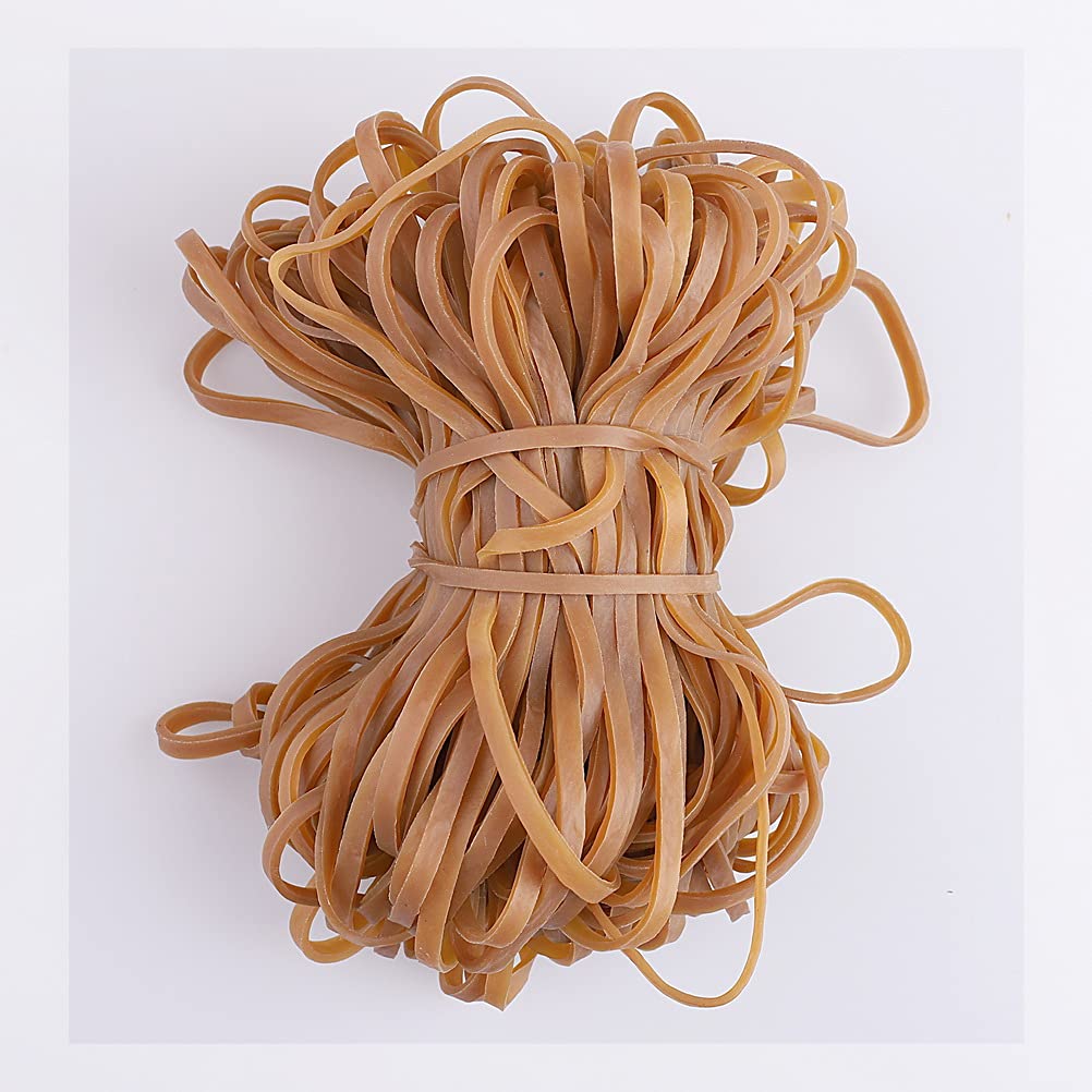 200 élastiques Larges En Caoutchouc Naturel - 60mm X 3mm, Réutilisables (Jaune) - VFANDV