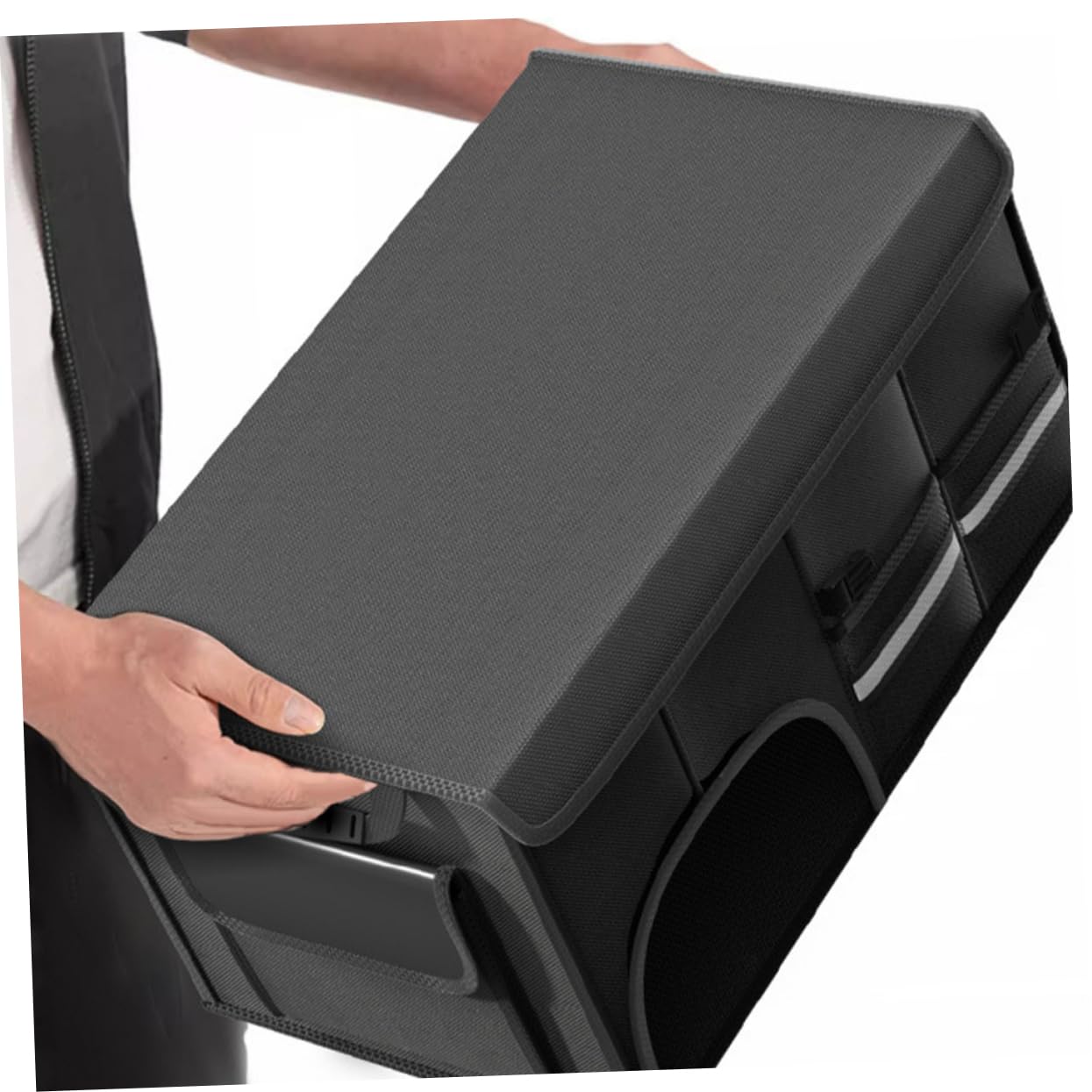 Cabilock Organizador de Maletero con Gran Capacidad de Tela Oxford Plegable Negro Diseño Elegante y Resistente para Coche Adecuado para Camping y Organización Hogar