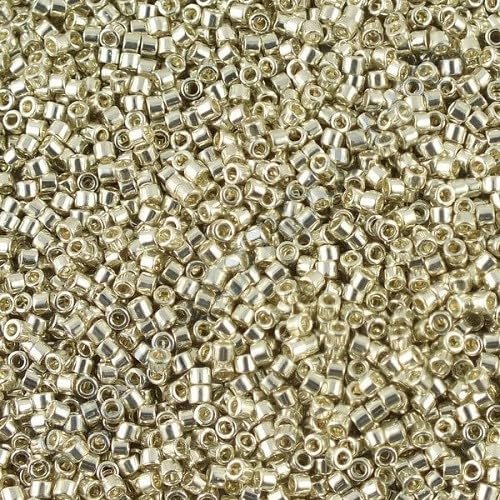 5 g Miyuki DELICA Seed Beads Rocailles, Size 11/0, Galvanized Silver (# DB0035), Japan, Glass — image 1