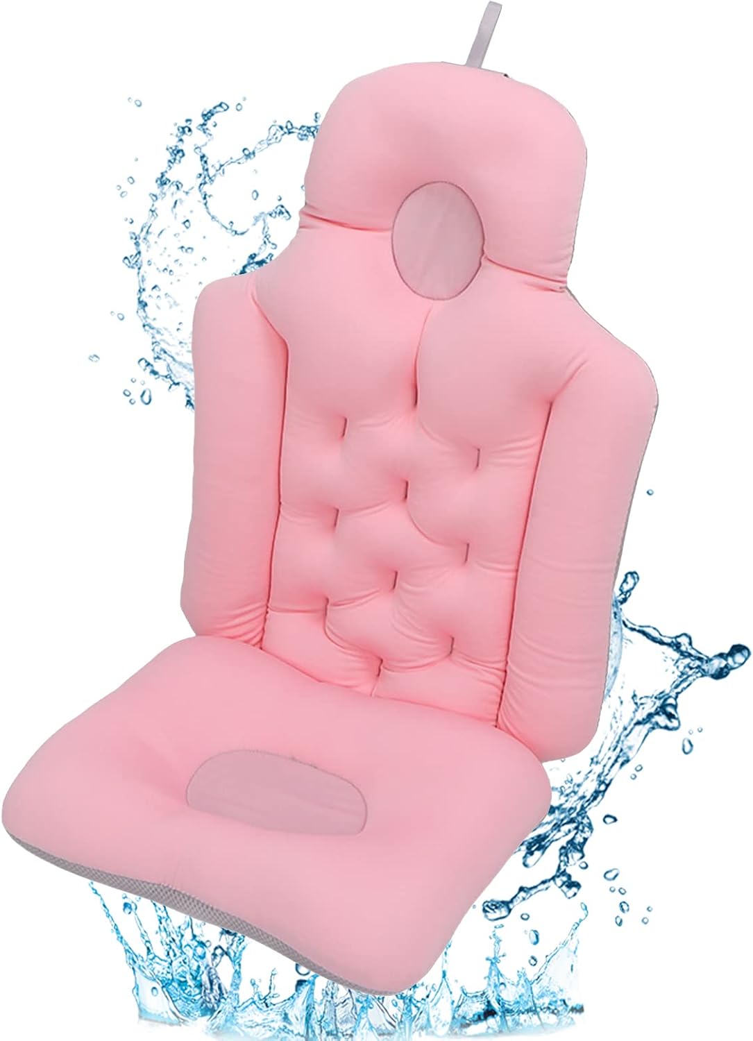 and Blue Bathtub Cushion, Soft Breathable Folding Headrest Back Support for Home and Salon, Bath Pillow Cushion for Adults Spa ()