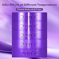 Vista 4 de AMOLEN - Filamento de impresora 3D de seda PLA, filamento brillante de seda púrpura PLA de 1.75mm, filamento PLA para impresión 3D para la mayoría