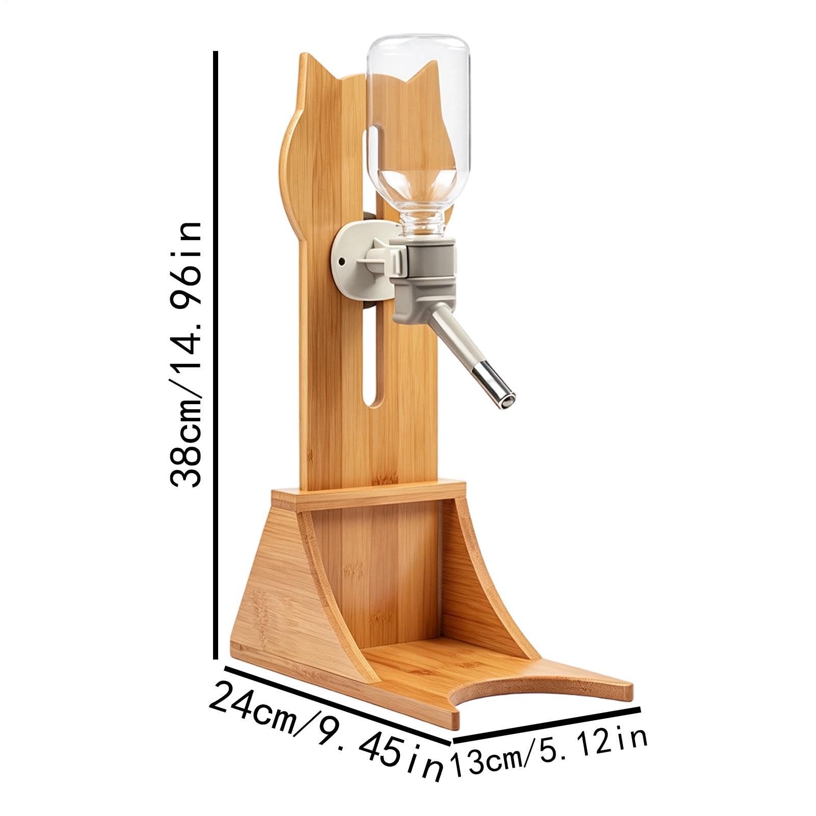Hamster Trinkflasche mit Ständer Tropffreie Automatik mit | Stehender Katzenwasserspender für Kleintiere, Kätzchen, Welpen, Wohnzimmer, Balkon, Zoohandlung
