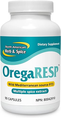 NORTH AMERICAN HERB & SPICE OregaResp - 90 cápsulas vegetales - Salud inmune y respiratoria - Comino, salvia y aceite de orégano - Seguro para niños