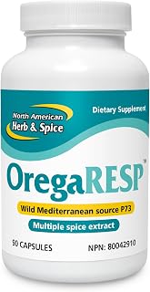 NORTH AMERICAN HERB & SPICE OregaResp - 90 Veggie Capsules - Immune & Respiratory Health - Cumin, Sage, Oregano Oil - Safe for Children & Pets, Non-GMO - 90 Servings