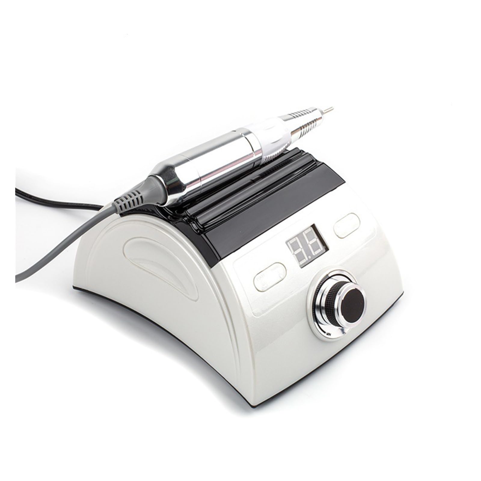 Taladro de uñas, Taladro De Uñas Profesional, Lima Eléctrica 30000 RPM Con Pantalla Velocidad, Kit Manicura Y Pedicura For Acrílicas, Gel, Pulido Modelado Para uso doméstico(White Nail Drill)