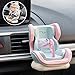 Labubu Compatible Car Safety Seat Model – OB11 Doll Display Stand for Vehicle or Desktop Decoration, Collectible Toy Accessories (Pink&Blue)