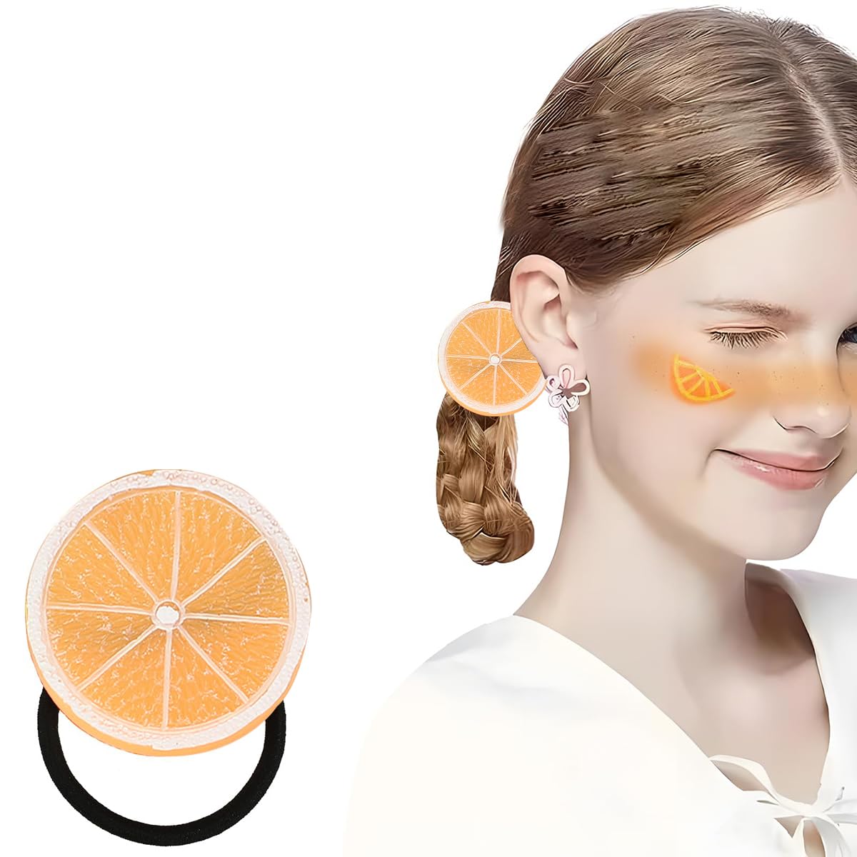 Amazon.co.jp: ヘアクリップ オレンジヘアクリップ 4個 + オレンジ