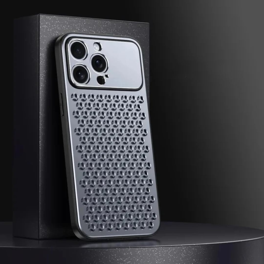 Coque iPhone 14 Plus alliage aluminium rigide arrière gris - 7