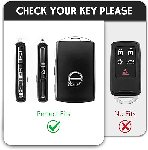 Miniatura 9 de Funda para llavero Volvo con 4 botones laterales, funda de TPU inteligente compatible con Volvo XC40 XC60 XC90 S90 XC60 XC60 XC90 XC40 S90 V90 (gris)