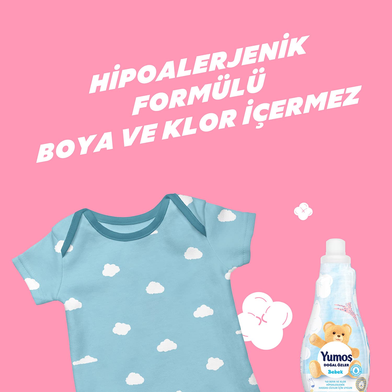Yumoş Konsantre Çamaşır Yumuşatıcısı Bebek 1200 ml 50 Yıkama 1 Adet