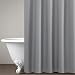 Waterproof Fabric Shower Curtain Grey 72 inch Length Waffle Weave Textured Bathroom Shower Curtain Mildew Resistant