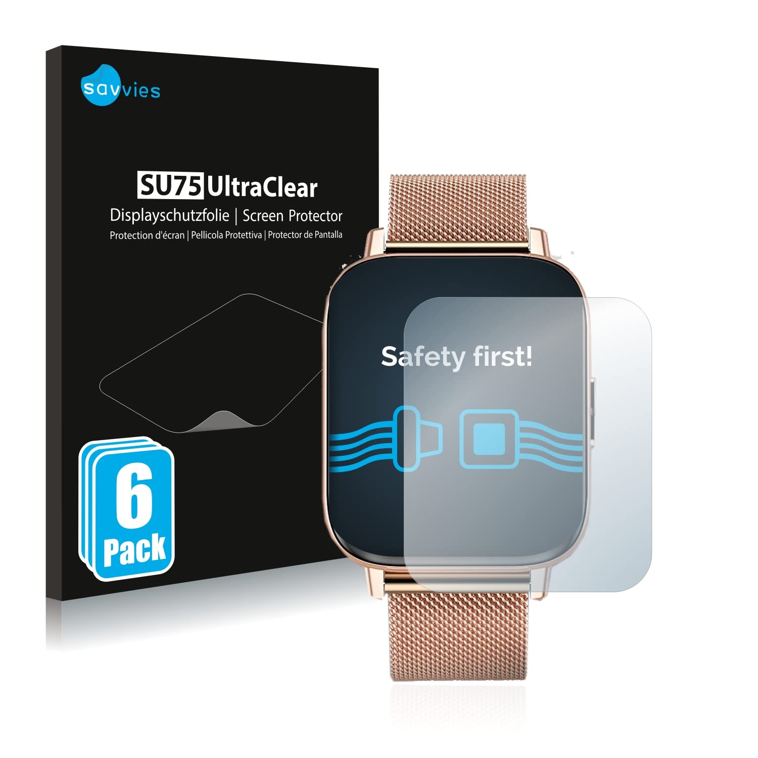 savvies Screen Protector Compatible with Obkbo I22 Donna Protection Film Clear 6-Pack