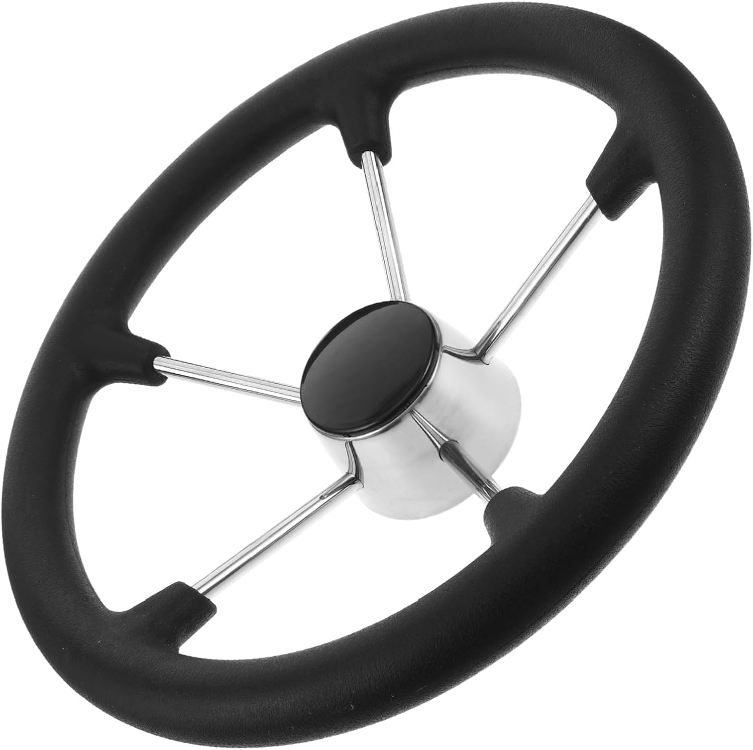 BESPORTBLE Stainless Steel Boat Steering Wheel Grade Yacht Replacement Part for Pontoon Speedboat Rv Finish with Smooth Handling and Corrosion Resistance