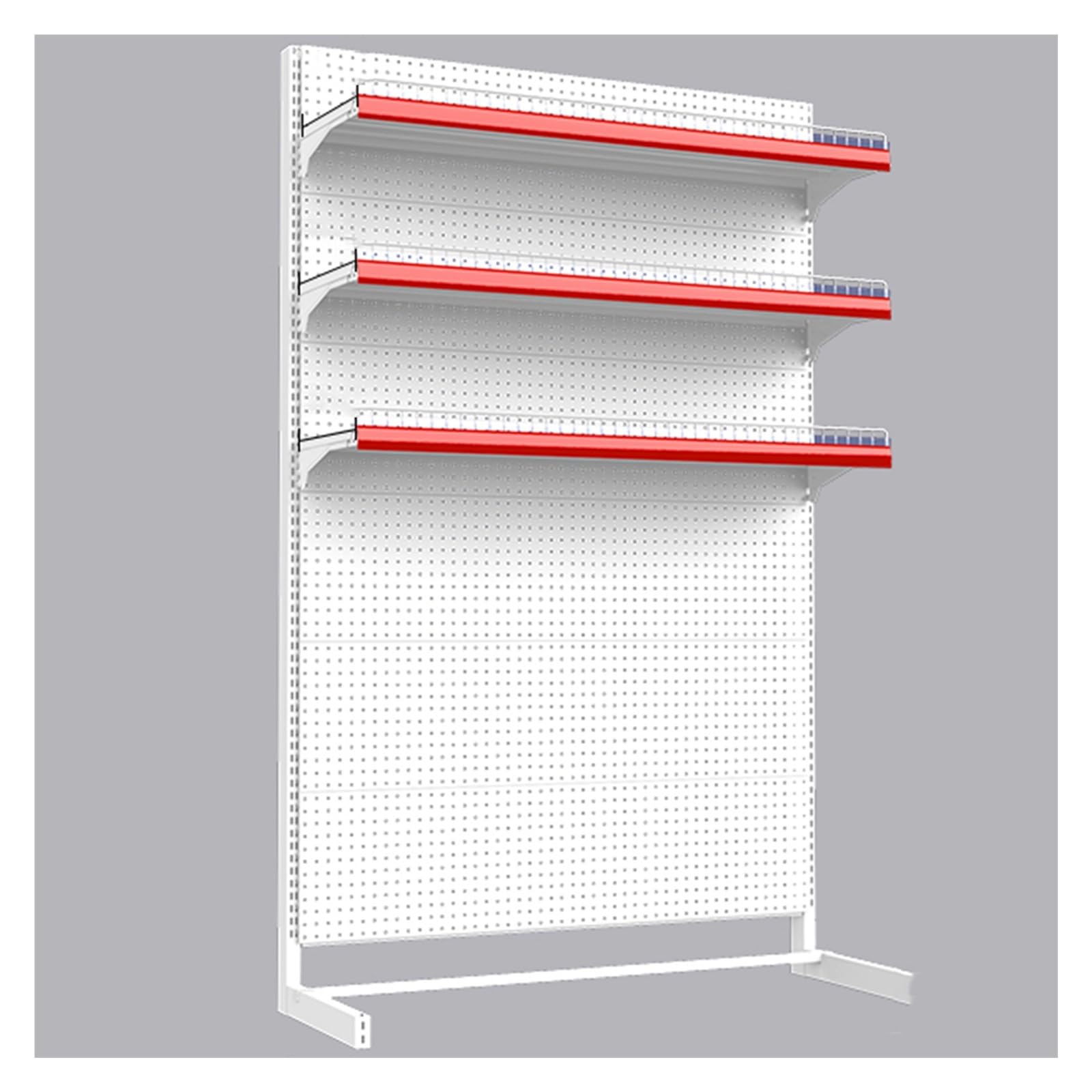 unità di scaffalatura del congelatore Commerciale, Rack di stoccaggio dell'esposizione al Dettaglio Resistente per supermercati, generi Alimentari, Negozi di liquori, Bianco, bianco-122.5x39x196cm