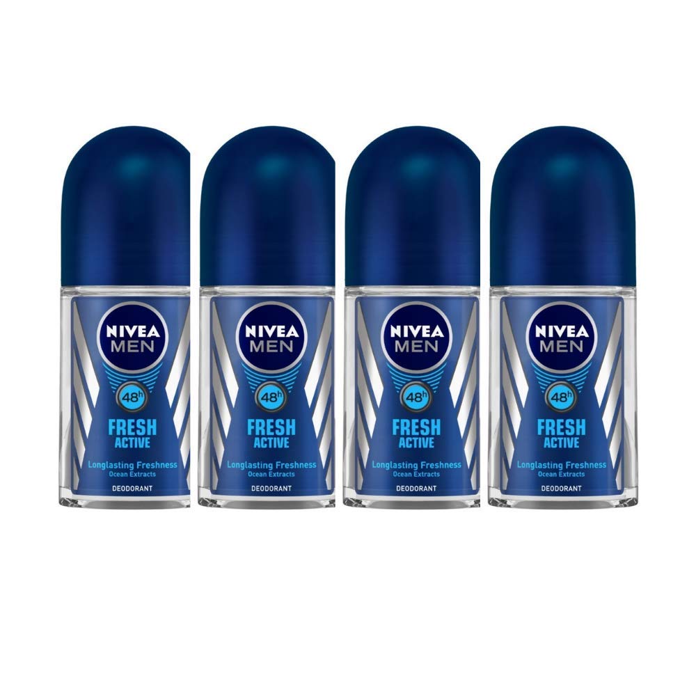 NIVEA Deo Fresh Active Roll On, 50 ml (Pack of 4)
