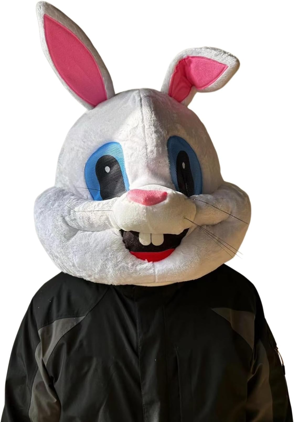 To.beone Plush Bunny Costume Easter Bunny Animal Mask Head Costume Halloween Mascot Costume Head (No.2)