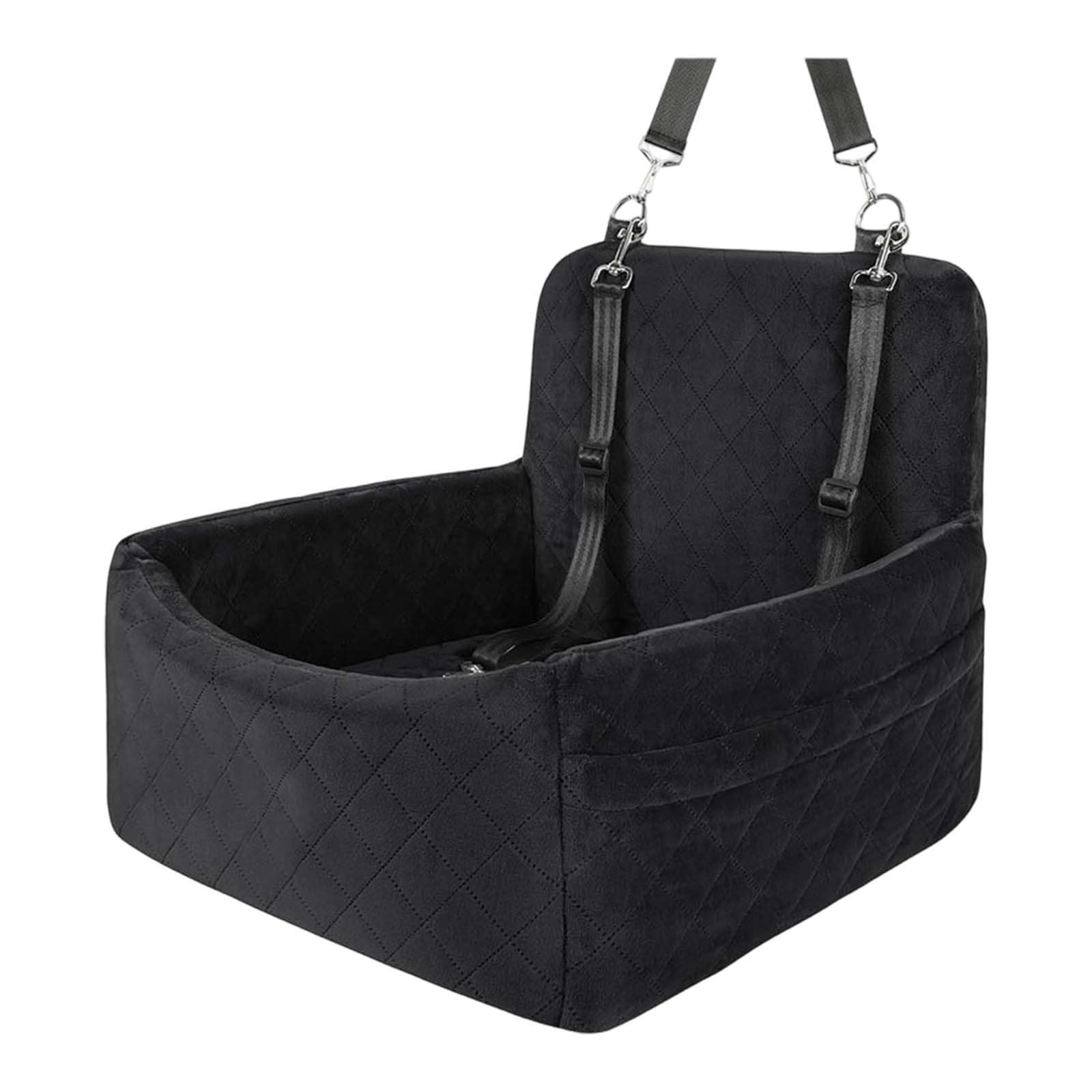 Dog Car Seat Up To 35lbs For Medium Sized Dog With A Storage Pocket Fully Detachable And Washable Pet Car Seat Soft (Black)
