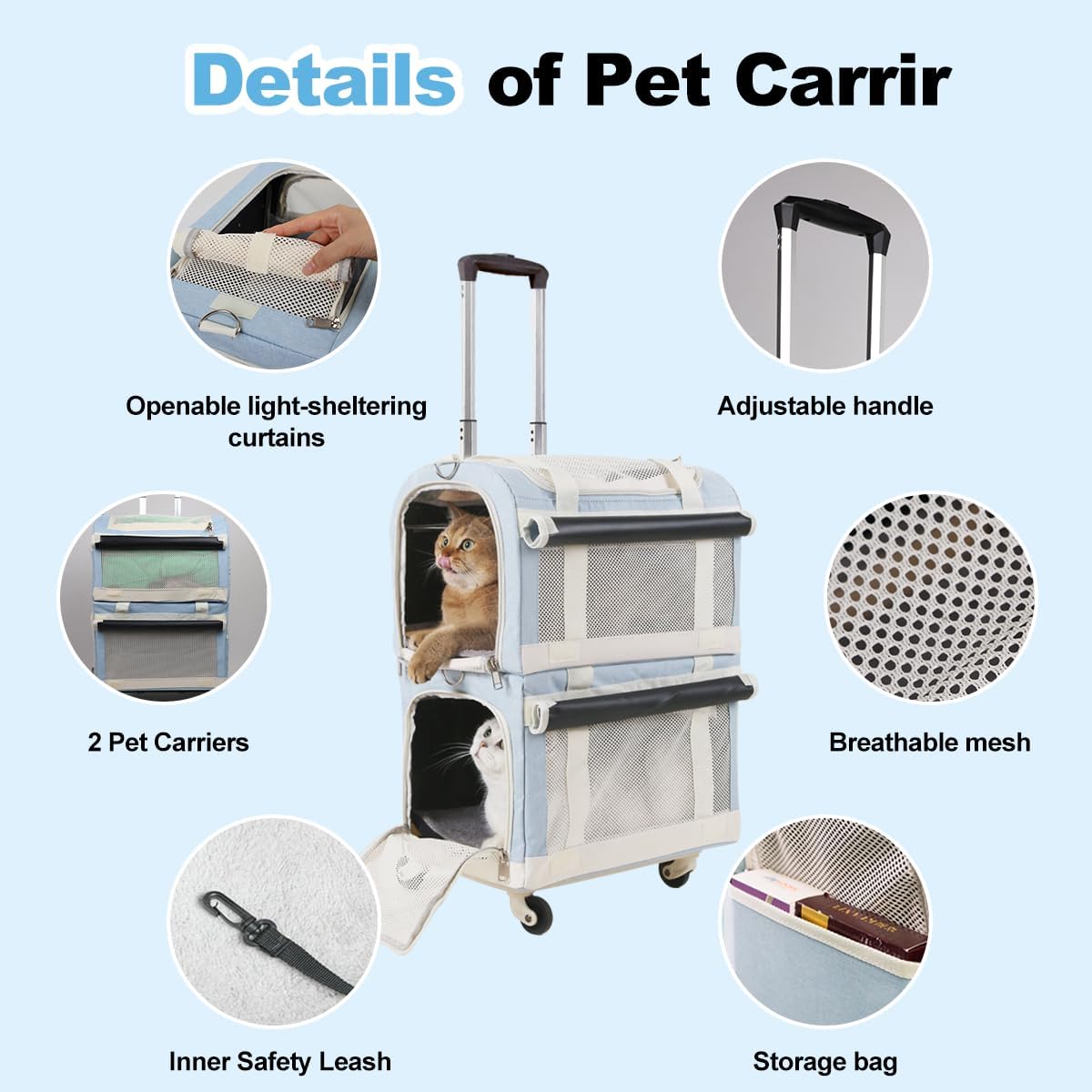Travel in Style: Review of the Extra Large Double Pet Carrier with Wheels