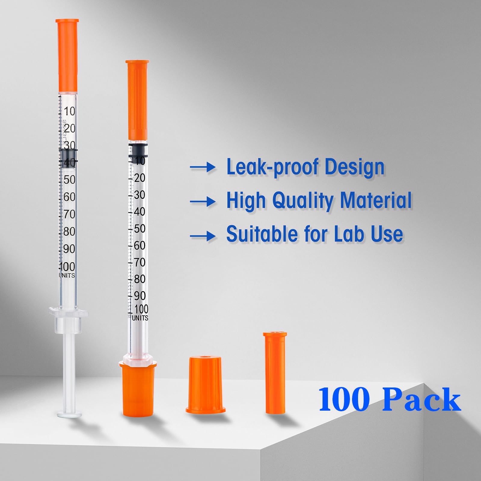 100 unidades de tubo de plástico de 1 ml/cc (31 g, 6 mm), herramientas de medición multiusos, empaquetadas individualmente, accesorios de laboratorio (100)