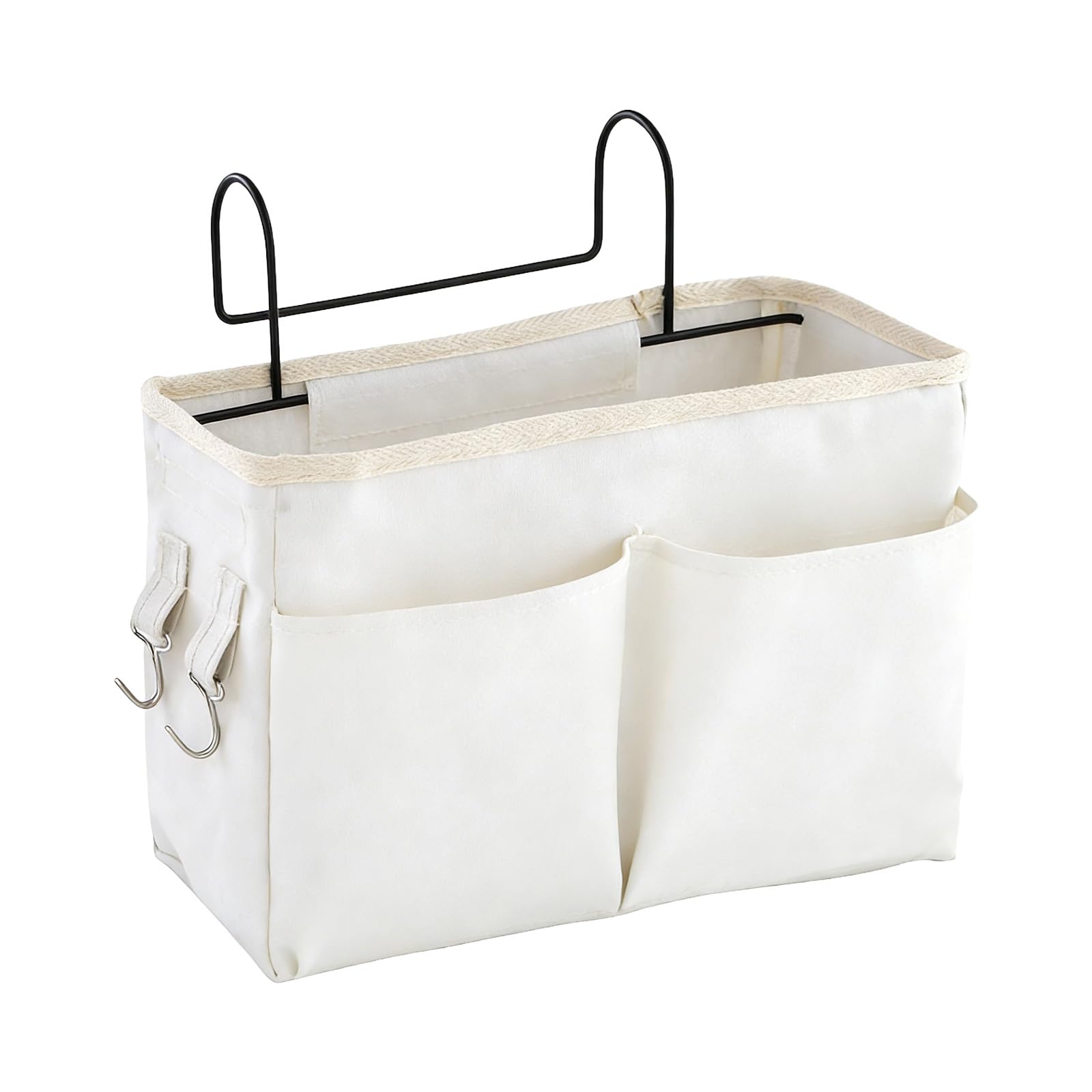 ZYOUQI Fabric Hanging Bedside Organizers Storage Basket Featuring Multiple Pockets for Efficient Item Access Fabric Basket