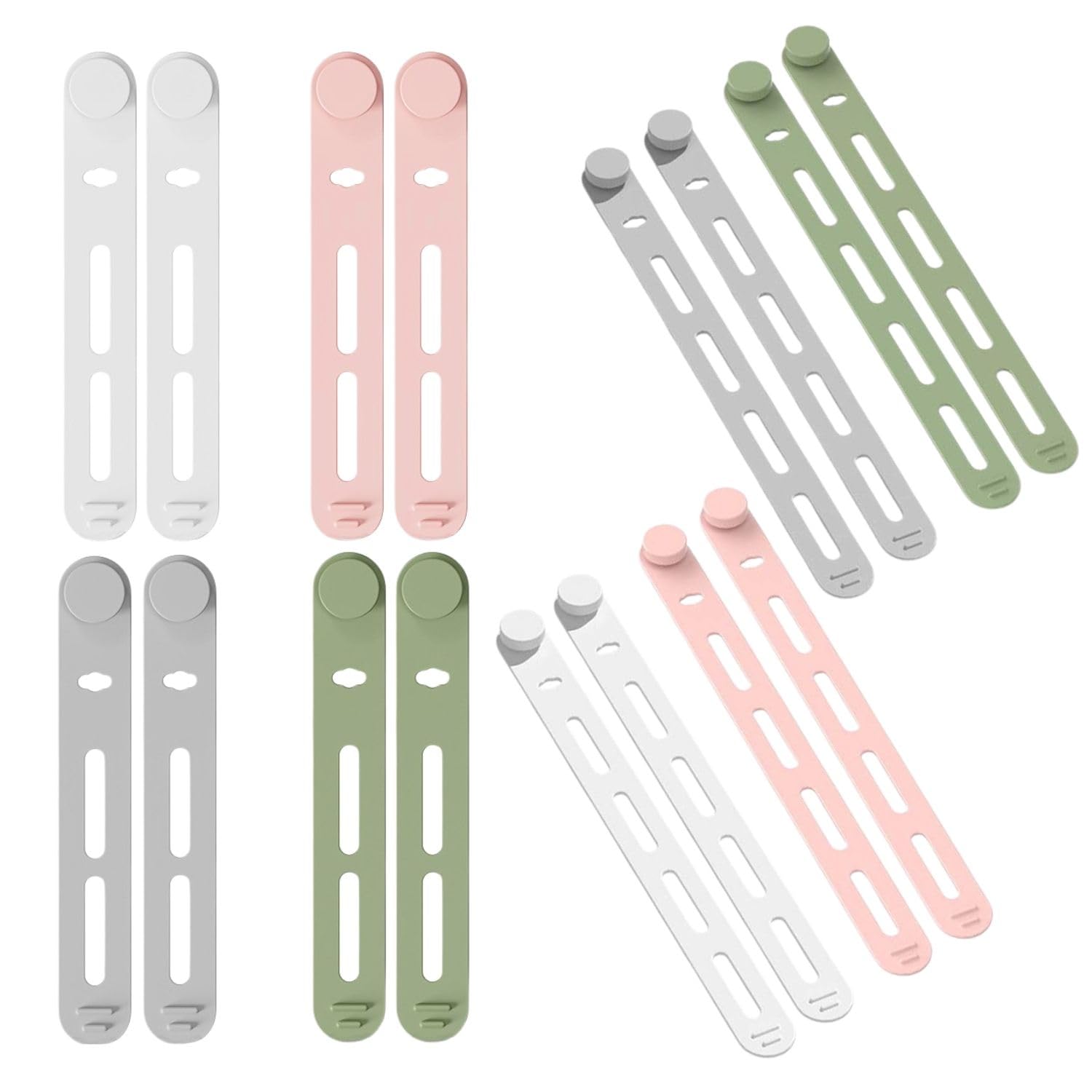 16 Serre-Câbles En Silicone Réutilisables – Noir, 8 Cm Et 13 Cm – Pour Orga Bureau, Maison Et Voiture