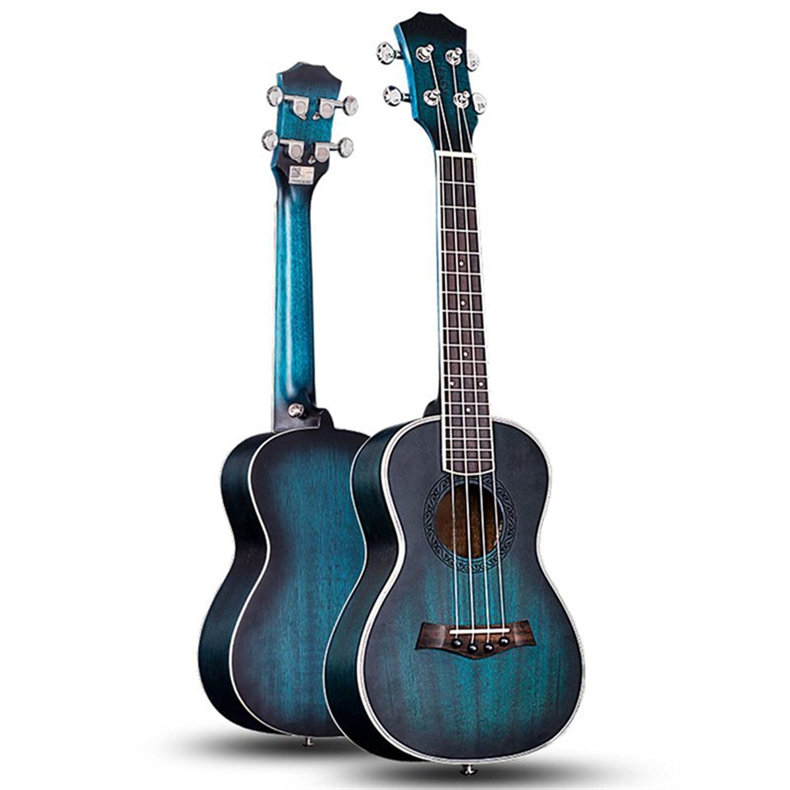 Ukulele koncertowe Początkujący Ukulele 23 Cale 4 String Mahogany Niebieski Instrument Sopranowy Ukulele