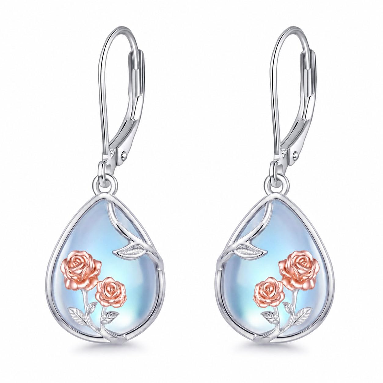 Scottish Thistle/Sunflower/Violet/Daffodil/Orchid Earrings Sterling Silver Flower Dangle Dangling Drop Boho Earrings Jewelry Gifts for Women