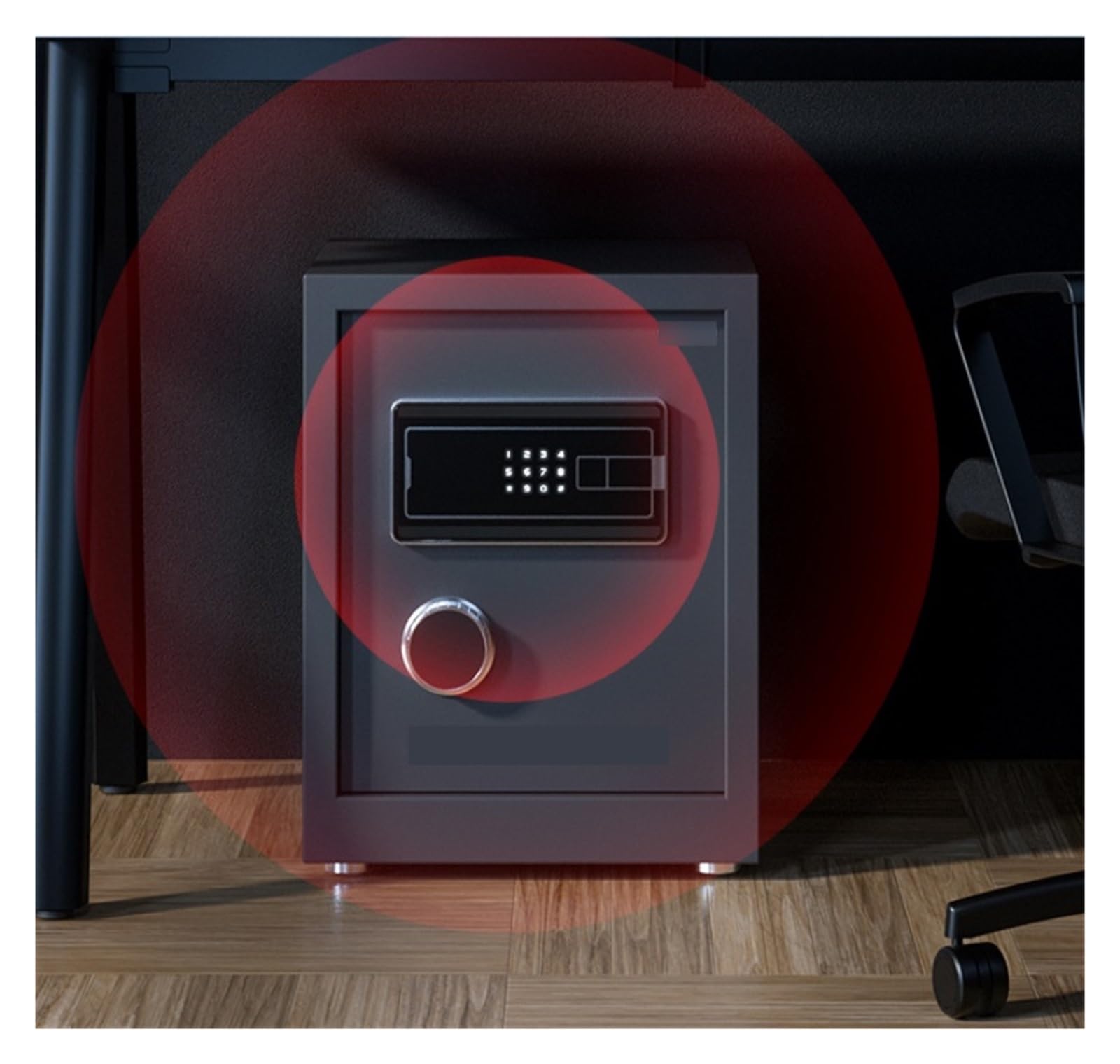 Cassaforte elettronica di sicurezza ignifuga con touch screen cassaforte | Tastiera antifurto, ripiani rimovibili sicuri e sistema di allarme
