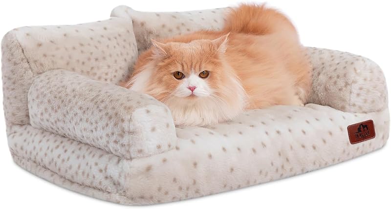 Hollypet Fluffy Dog Cat Bed Pet Couch Beds Plush Soft Warmin deal at Amazon