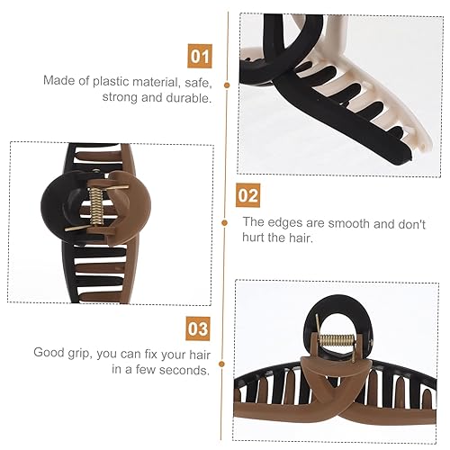 Miniatura 4 de FOMIYES 30 piezas de color grueso esmerilado para ducha, sin garra de moda, pinzas simples de plástico para plátano para flores cuadradas, pinzas