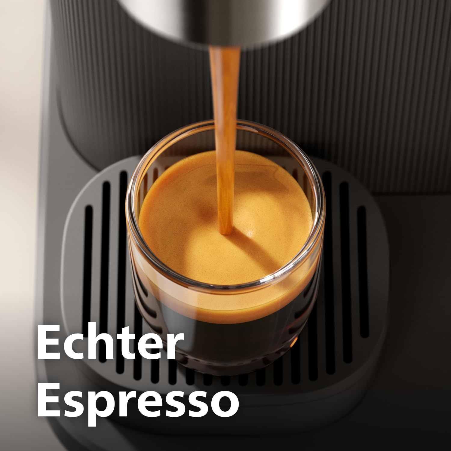 Philips Baristina Espressomaschine –Automatisches Mahlen, Tampen & Brühen, 16 Bar, Kaffeemaschine mit Mahlwerk & Siebträger, leichte Reinigung, Espresso & Café Crema, Schwarzgrau (BAR305/60)