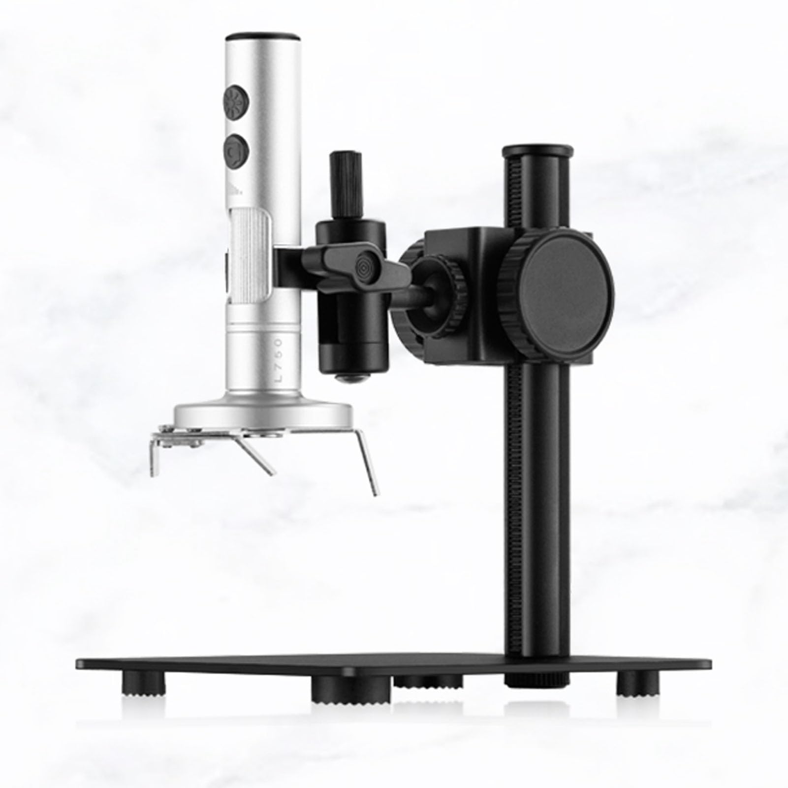 Yosoo Health Gear Digitales Mikroskop, 12 MP, Hand-USB-Mikroskop, Aluminiumlegierung, ABS, 3840 X 3104, Typ C, Verstellbarer Zoom, LED-Licht für CNC-Arbeitsplätze, Elektronikinspektion