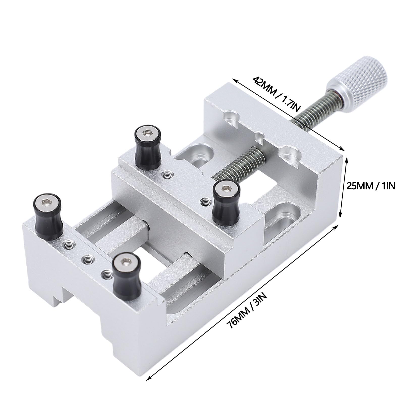 Generic Mini étau de Précision à Pince Plate pour la Fabrication de Bijoux et L'artisanat de Modèles, Plage de 0 à 47 Mm, avec Mâchoires Souples en Caoutchouc pour les Amateurs et les Professionnels