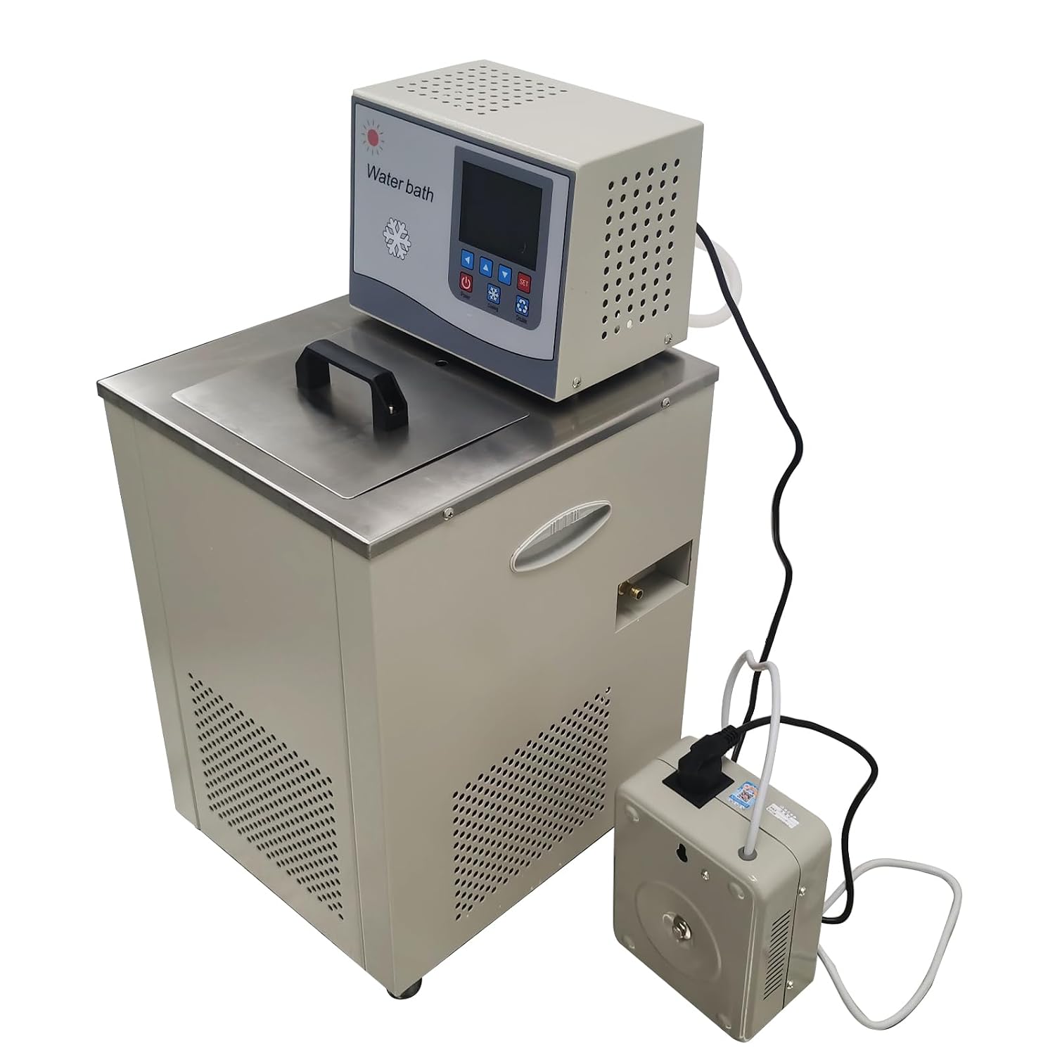 6L Laboratory Chiller Circulator -20℃-100℃ Refrigerated Circulating Water Liquid Bath Pump Cooling Machine Lab Recirculating 304 Stainless Steel Liner High-Precision Temperature Control