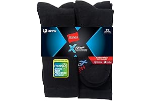 Hanes X-Temp 12-Pack Active Cool Crew Socks