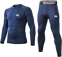 Vista 1 de mens Compression Base Layers Long Johns Winter Gear With Fleece Lined for Skiing