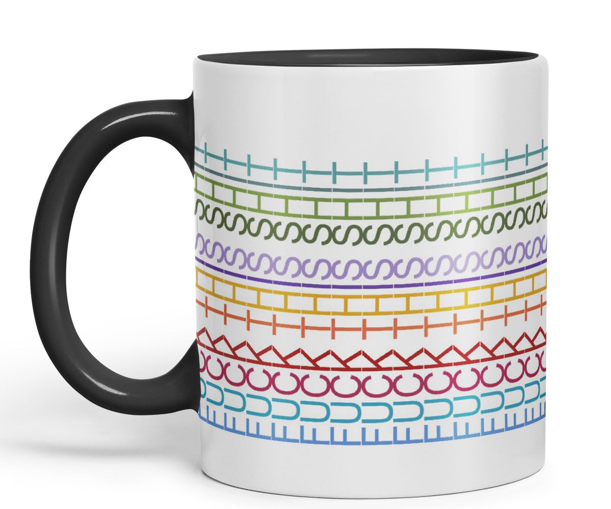 Vixar Fuck This Shit Mug Hidden Message Funny Adult Humor Sarcastic Gift Ceramic Coloured Mug Cup for Tea Coffee Hot Brew 330ml 11Oz Gift CT (Black)