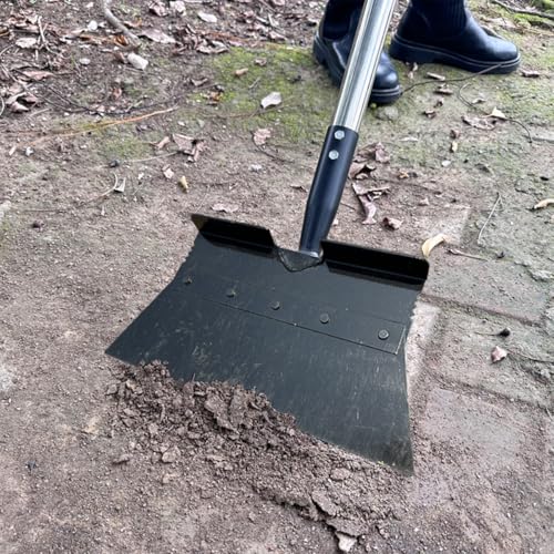 Garden Flat Shovel Scraper, Multifunctional Garden Cleaning Shovel, 54 Inch Adjustable Handle Heavy Duty Floor Scraper, Outdoor Spade Tool for Weeding, Lawn Edging, Digging, Snow Ice Removal
