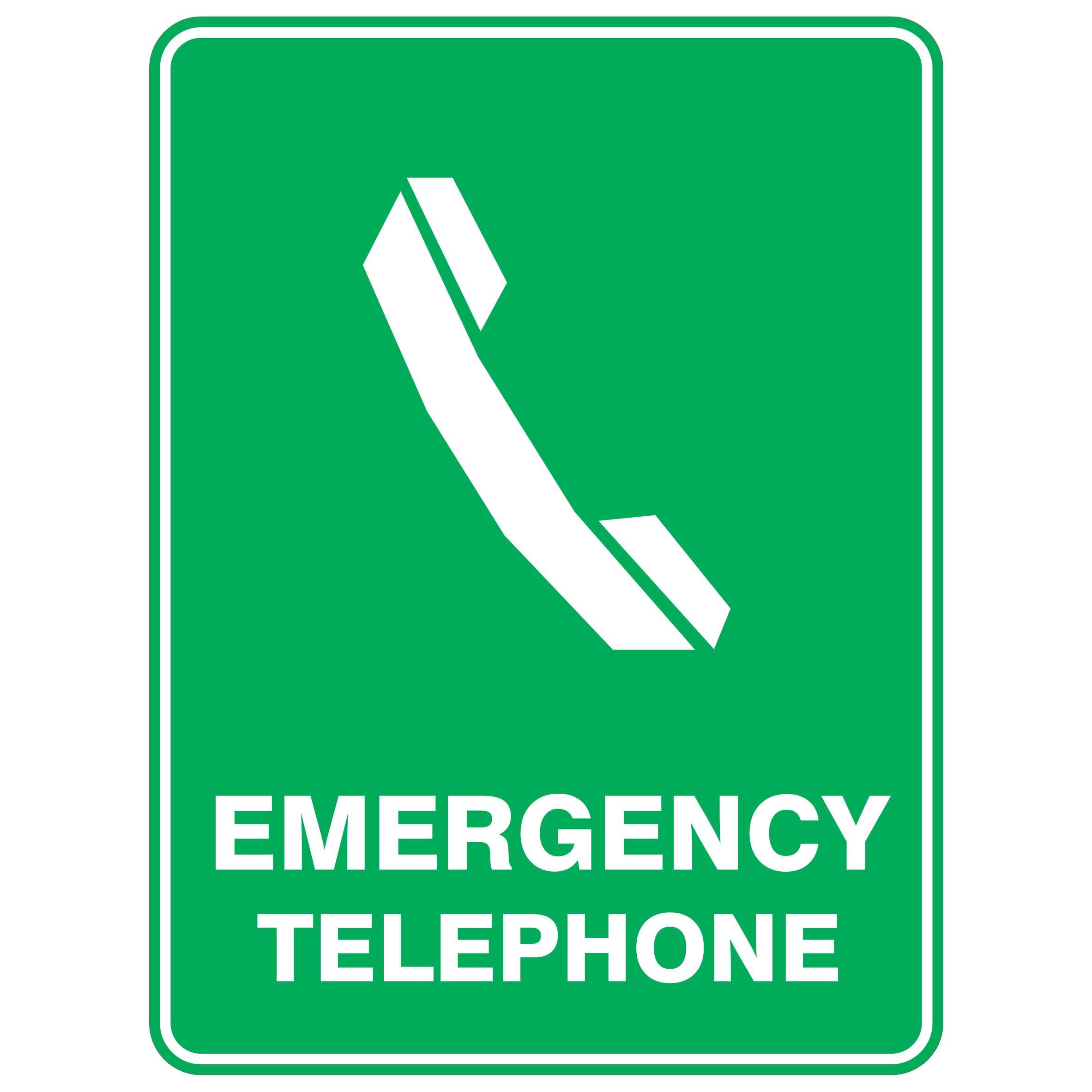 Emergency Telephone Metal Tin Sign 8 x 12 inch for Industrial & Commercial