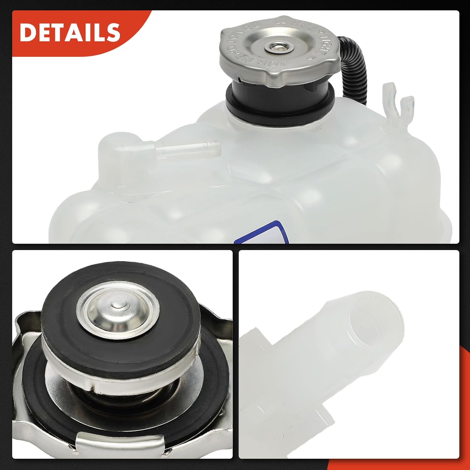 A-Premium Engine Coolant Overflow Recovery Reservoir Tank [with Cap & Tubing] Compatible with Fiat 500 2012-2017, 1.4L, SOHC Naturally Aspirated, Replace# 55111314AC