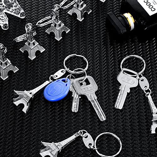 Inbagi 50 Pieces Eiffel Tower Keyring Paris Eiffel Tower Keychains Retro French Souvenirs Keychains Eiffel Tower Keychain For Home Jewelry Table Decor Gifts, Silver #TOP6