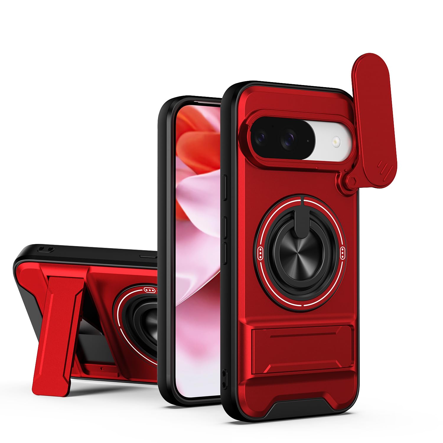 Funda para Tecno Spark Go 2025 y Pop 9 con protector de cámara y soporte integrado 8