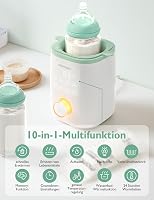 Momcozy Nutri babaüveg melegítő 9 az 1-ben pontos hőmérséklet-szabályozással éjszakai fénnyel gyors melegítéshez fehér menta színben 4