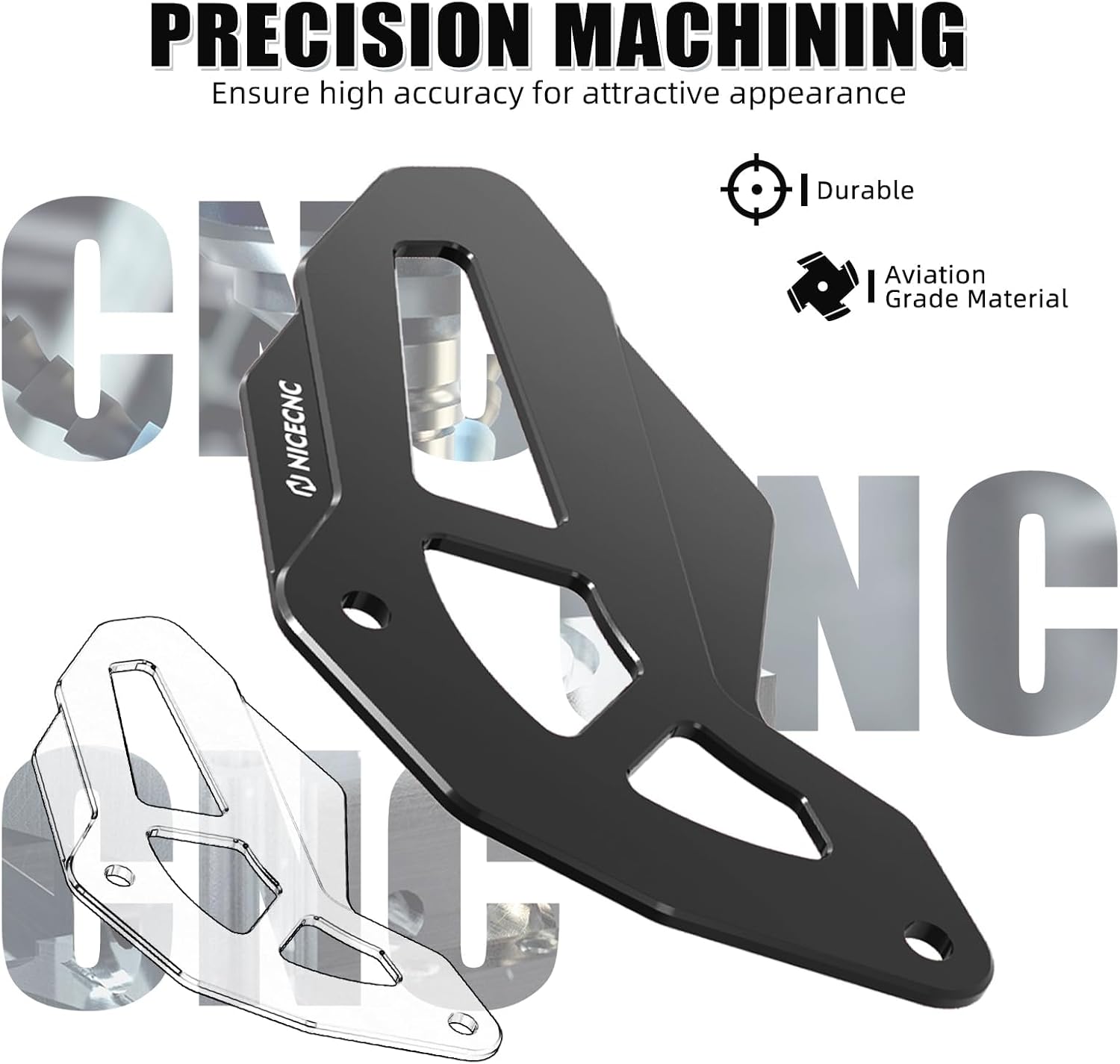 NICECNC Engine Case Guard Compatible with Honda TRX450R Kick Start 2006-2009, TRX450ER Electric Start 2006-2014, See Fitments, Replacement for 23820-HP1-600, Black