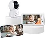 Arenti Moniteur bébé, intelligent WiFi 6 Caméra bébé avec 5-Inch Affichage sans fil amélioré, 360° Vue, vision nocturne automatique, capteur de température, son & Détection des mouvements, 2 C'est bien audio. VOX Mode (B2)